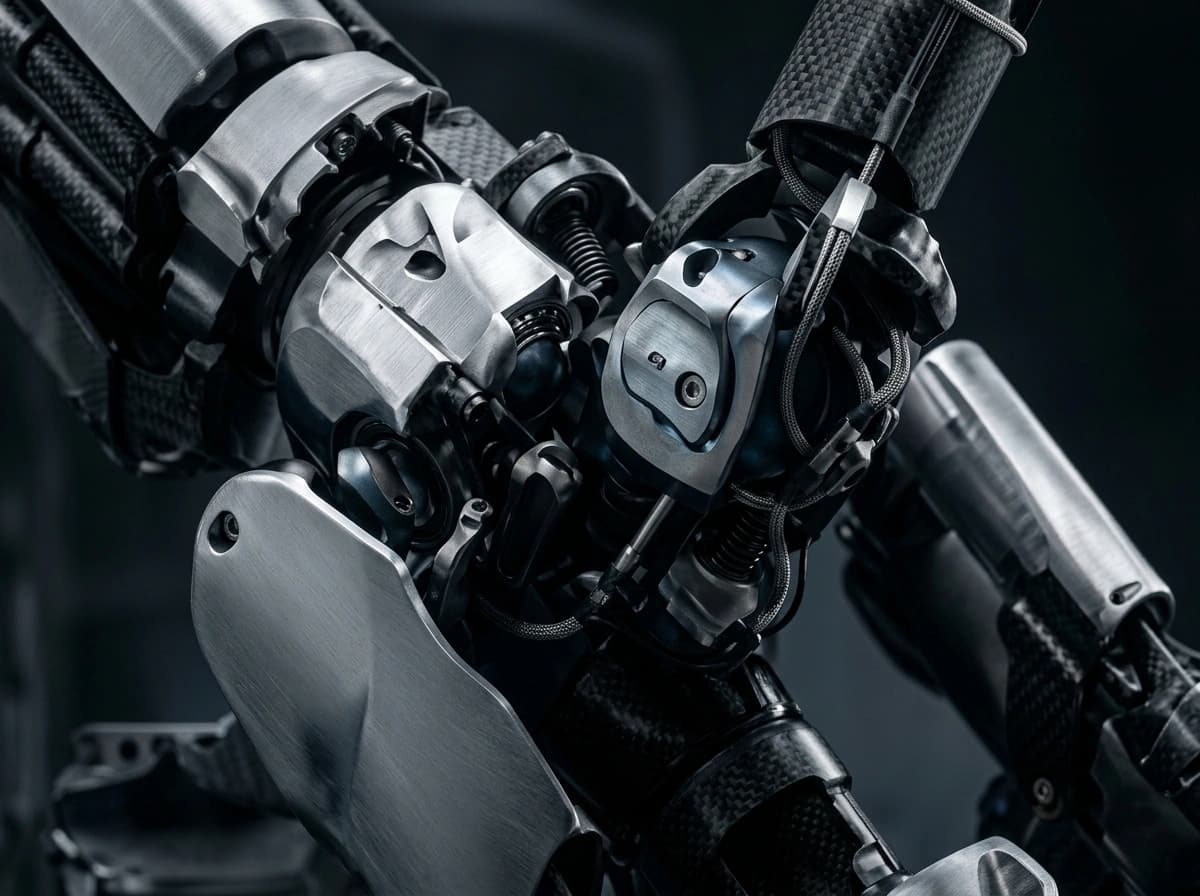Precision robotic skeletal joints and carbon composite linkages